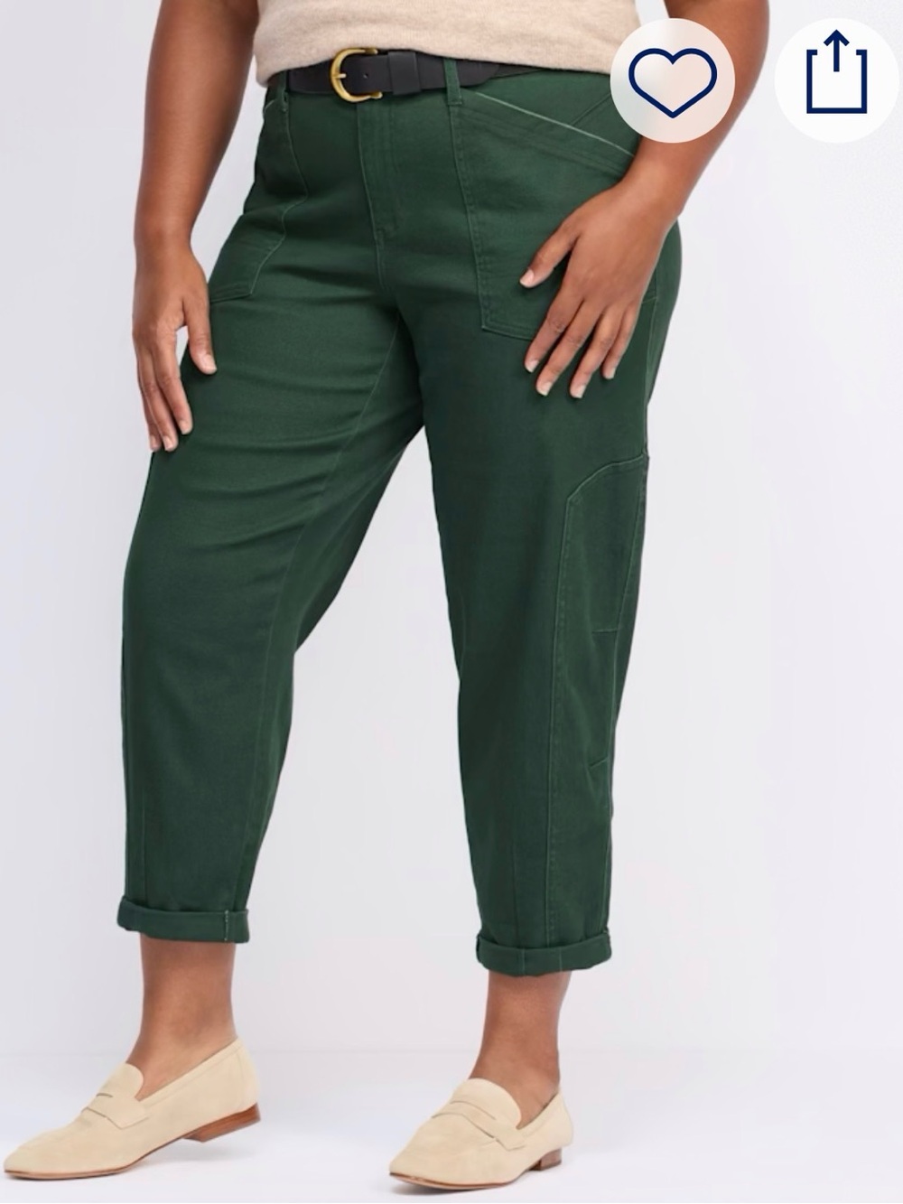 Woman Democracy Dark Green Taper Straight Leg Stretch Jeans